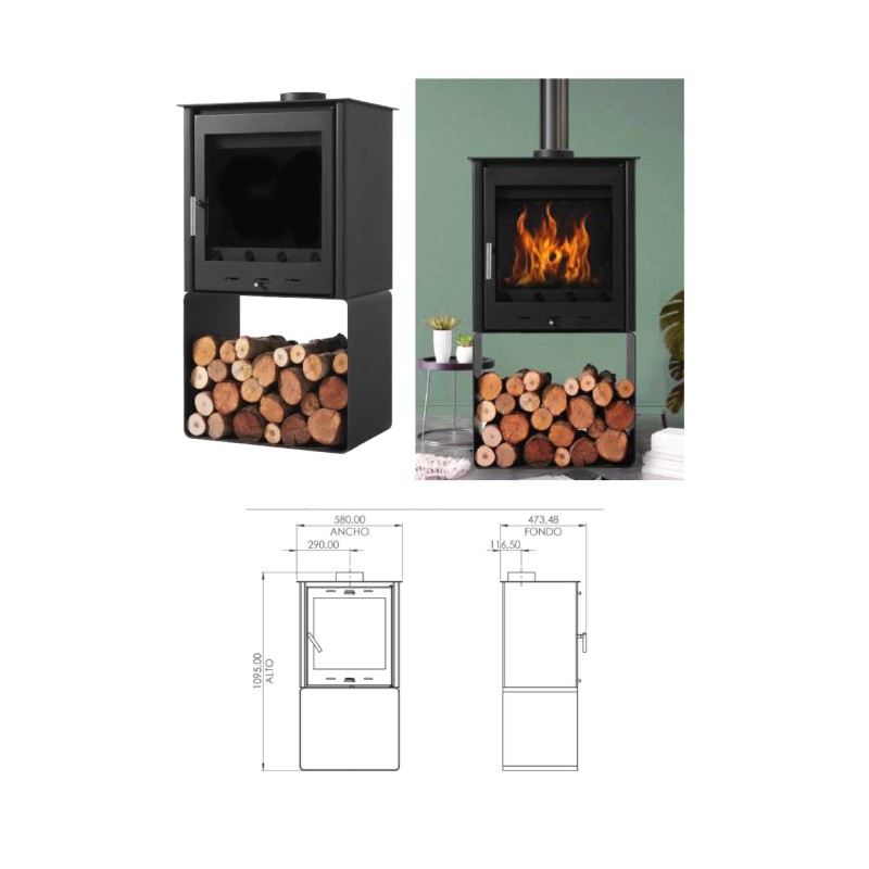 ESTUFA DE LEÑA SILARA LEÑERO
